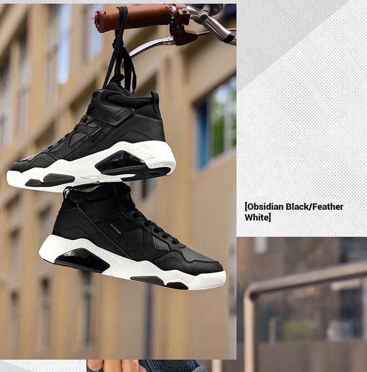 361 Degrees Men Skateboard Shoes Retro Leather Water-repellent Comfort Soft Lightweight Simple Classic Male Sneakers - KICKSTART