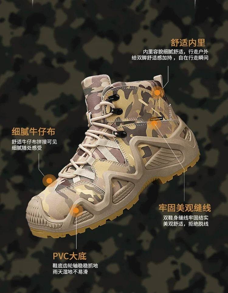 Anti Slip and Wear-resistant Hiking Shoes Comfortable Desert Work Boots Autumn Winter Platform and Ankle Boots, Men's Snow Boots - KICKSTART