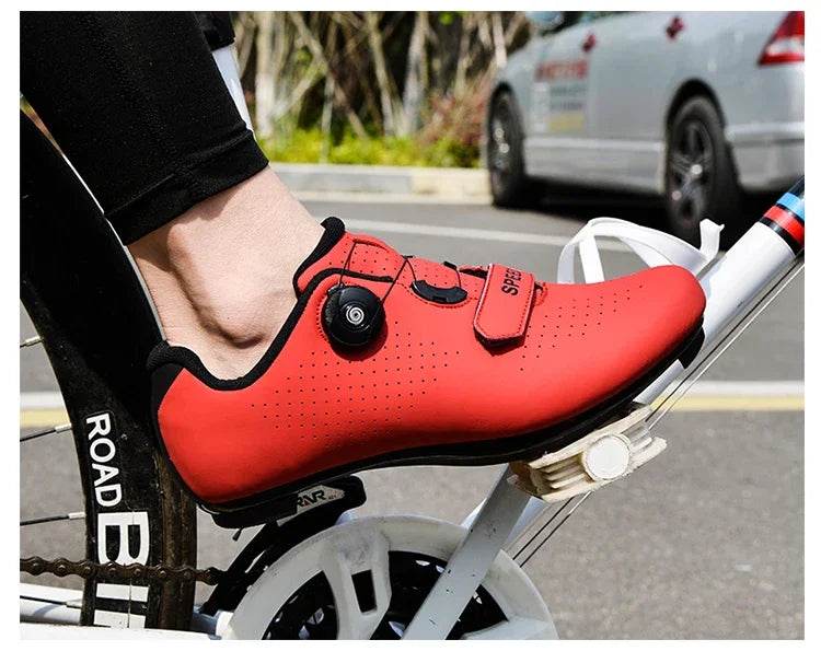 Professional Cycling Shoes Men MTB Self-Locking Outdoor Bicycle Sneakers Racing Road Bike SPD Cleat Shoes Ultralight Sport Shoes - KICKSTART