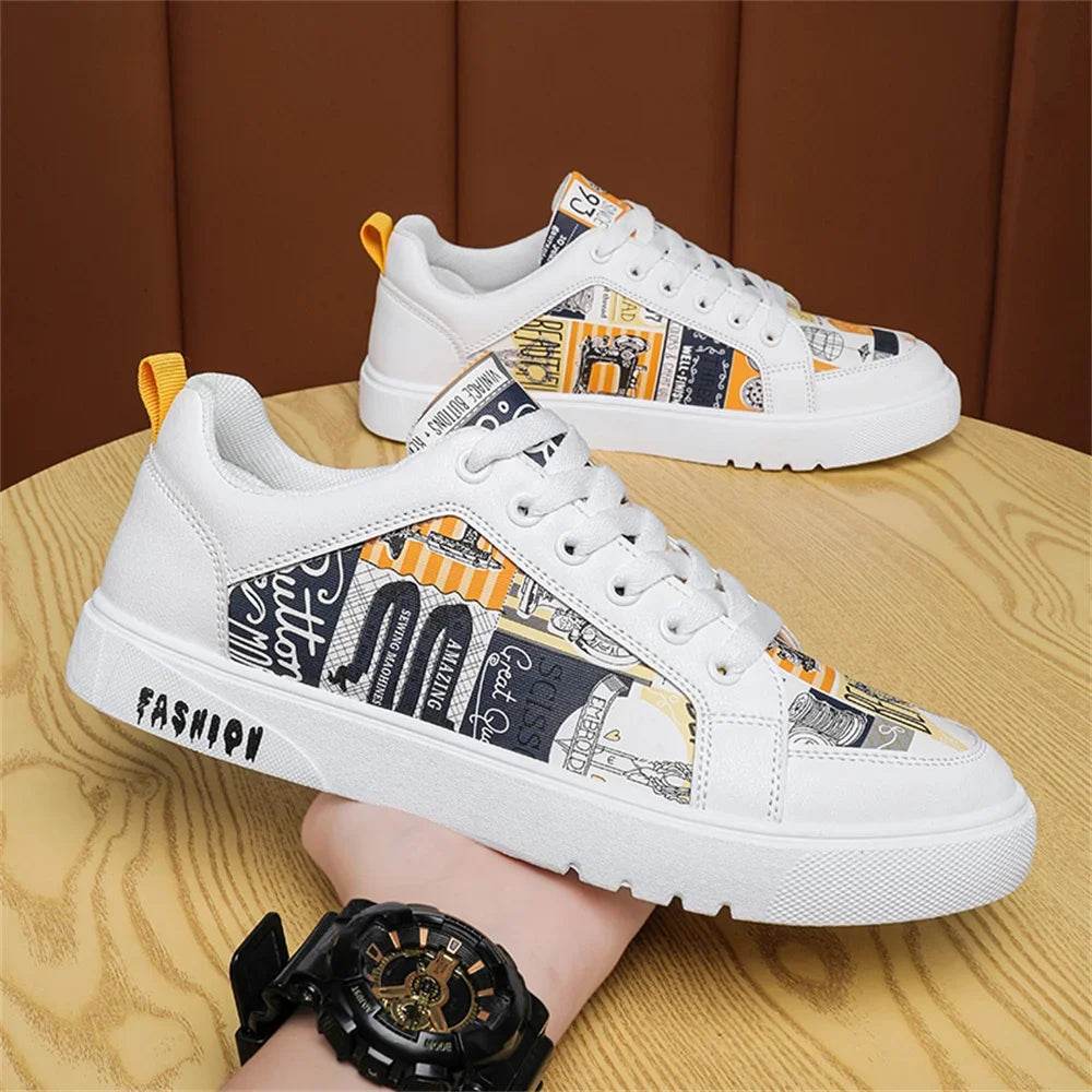 Trend Graffiti Casual Shoes Men Platform Sneakers Walking Skateboarding Shoe Fashion Footwear Teenagers Zapatillas Hombre 39-44 - KICKSTART