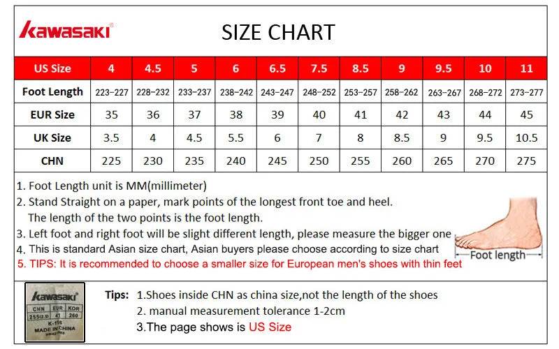 Kawasaki Professional Badminton Shoes Breathable Anti-Slippery Sport Shoes for Men Women Sneakers K-063 - KICKSTART