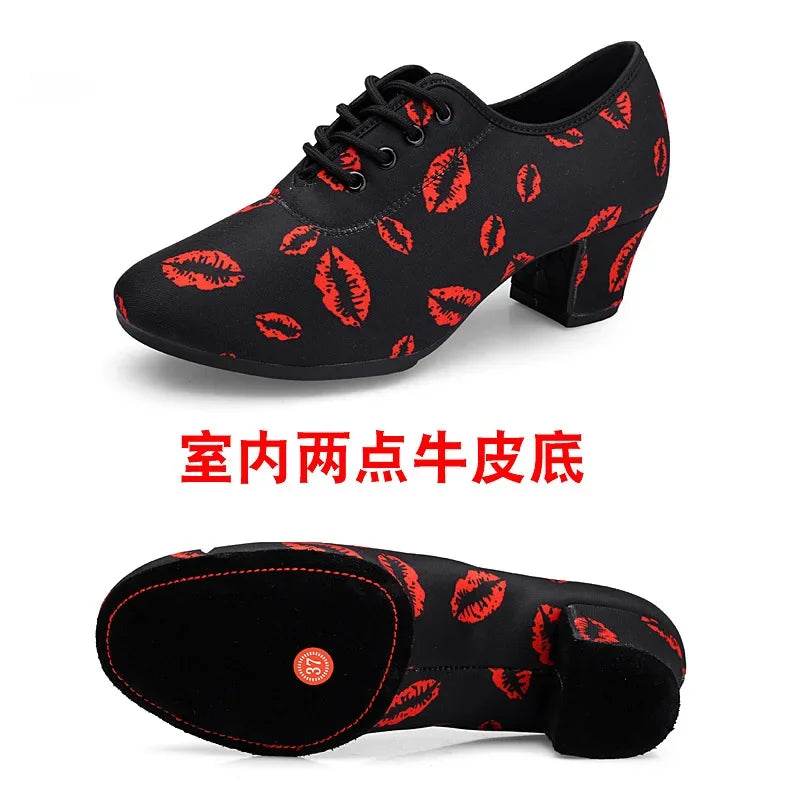 Soft Sole Unisex Dance Shoes for Men Women Girls Ballroom Dancing Modern Tango Jazz Performance Practise Salsa Shoes - KICKSTART