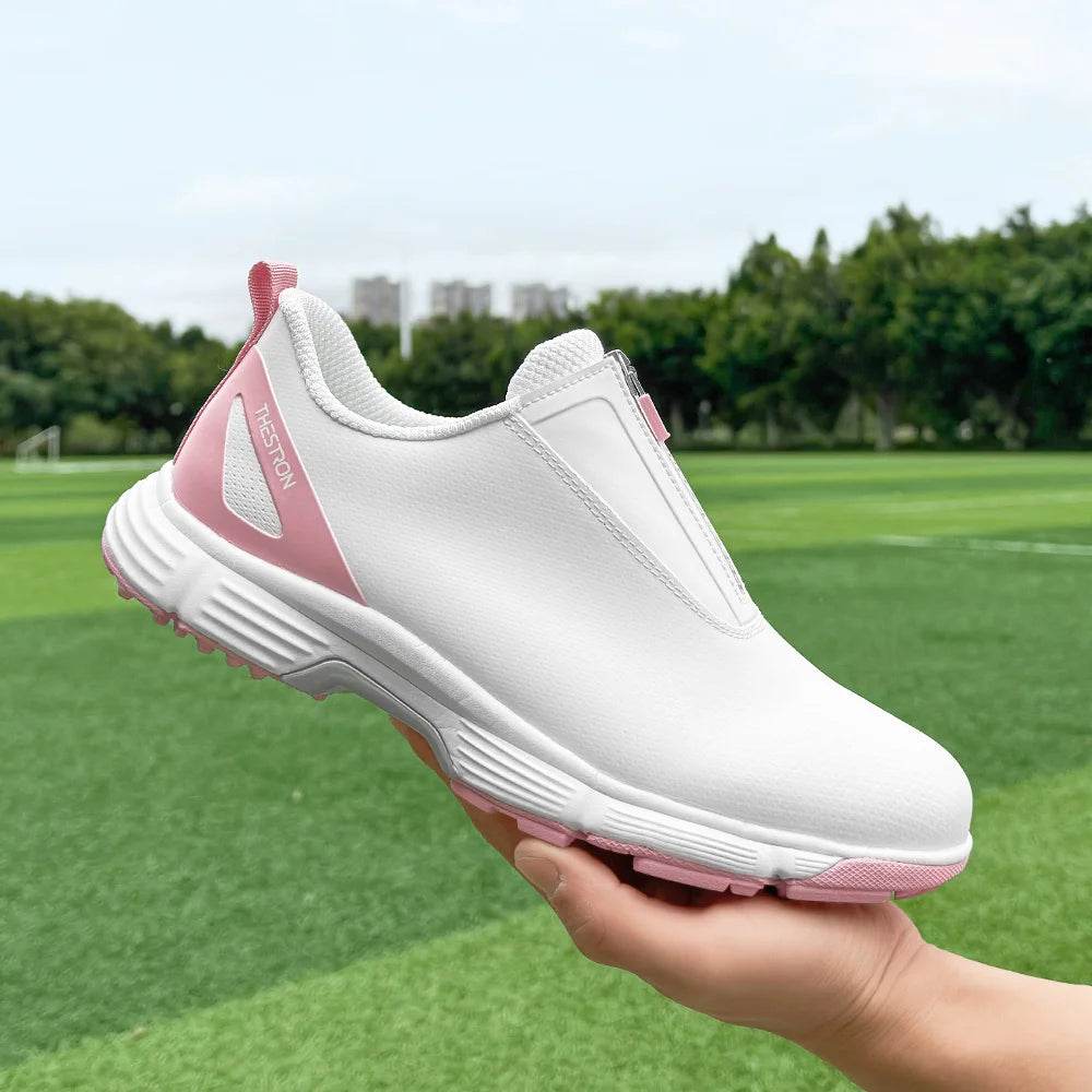 Women Spikeless Golf Shoes Professional Waterproof Golf Sneakers Comfortable Gym Sneakers - KICKSTART