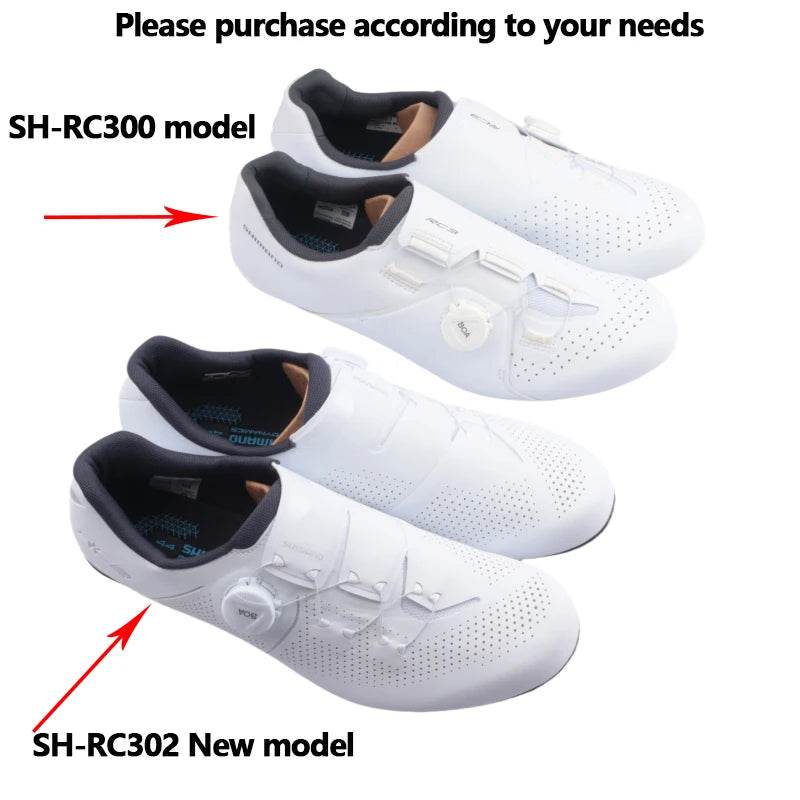 New SHIMANO SH-RC302 RC3 RC300 Glass Fiber Reinforced Nylon Bottom Road Bike Bicycle Self-locking Cycling ShoesLock Shoes - KICKSTART