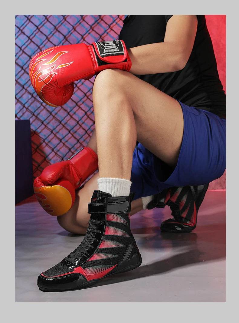 Stylish Brand Wrestling Shoes for Men Big Size Male Boxer Fighting Boots Indoor Gym Adult Wrestling Boxing Sport Training Boots - KICKSTART