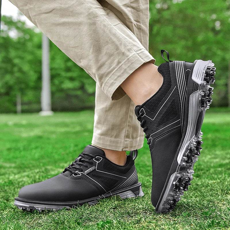 Waterproof Golf Shoes Men High quality Leather Professional Outdoor Golfing Sneakers Walking Exported To Europe And America40-47 - KICKSTART