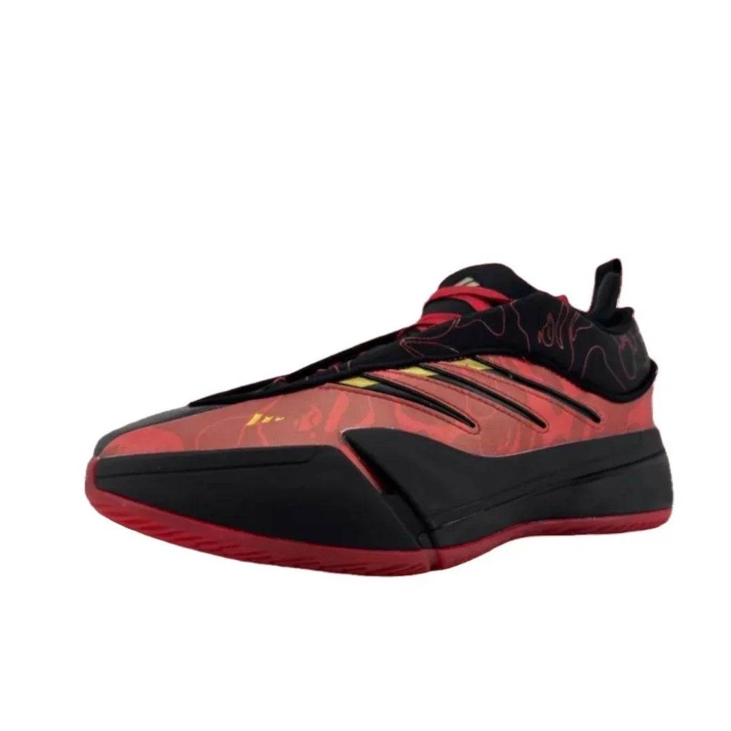 Adidas Dame 9 Men's Low Top Basketball Shoes Shock Absorbing, Slip Resistant and Wear Resistant Red and Black Colorway - KICKSTART