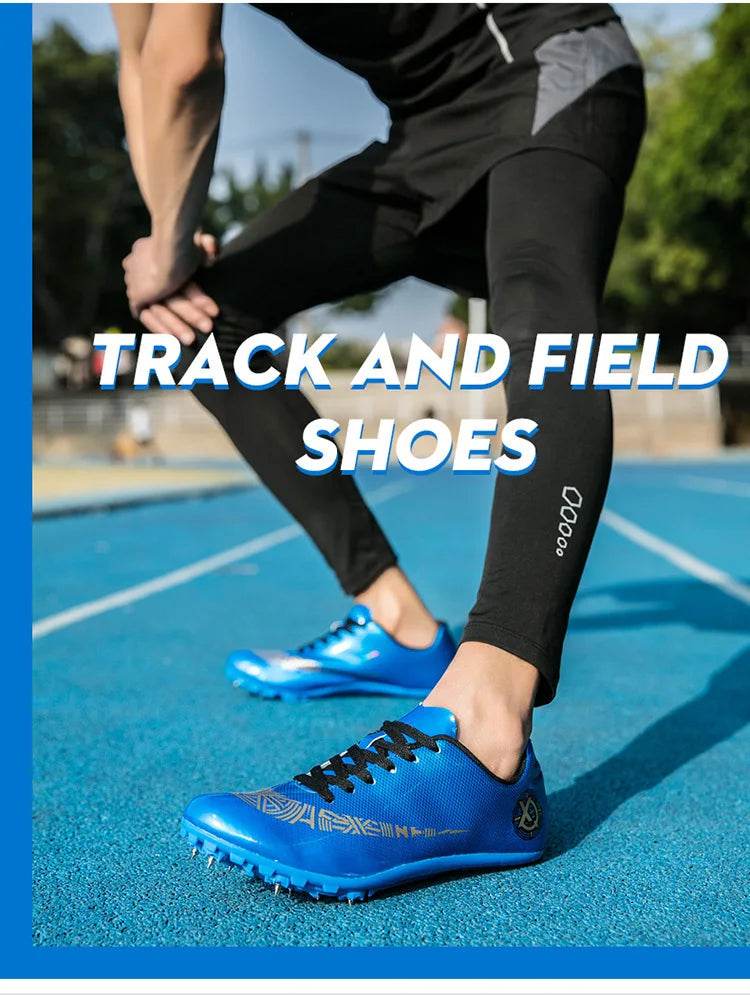 Men Women Track Field Sport Shoes Spikes Shoes Athlete Running Jumping Soft Tracking Footwear Mens Spike Sneakers Plus Size35-45 - KICKSTART