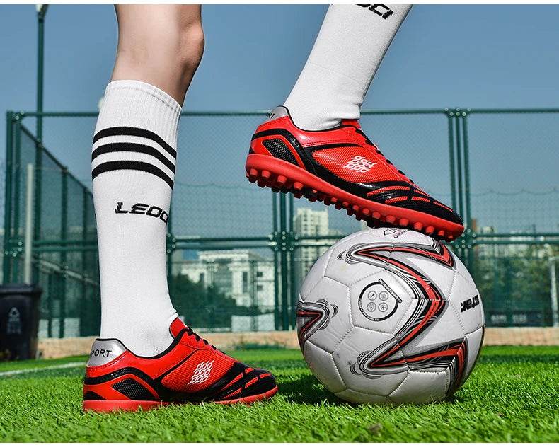 Soccer Shoes Men Turf Football Boots Fashion Firm Ground Studs Anti Slip Boy Sneakers Original Outdoor Field Training Trainers - KICKSTART