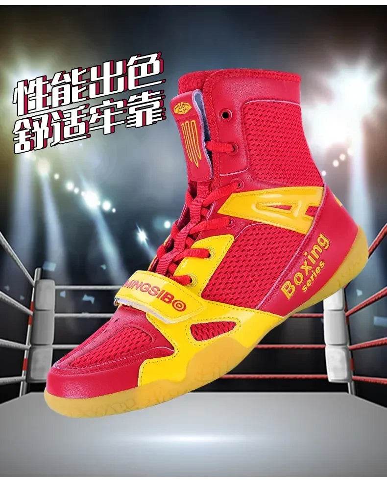 Professional Wrestling Shoes Men Women Boxing Shoes Light Weight Flighting Footwears Anti Slip Wrestling Sneakers - KICKSTART