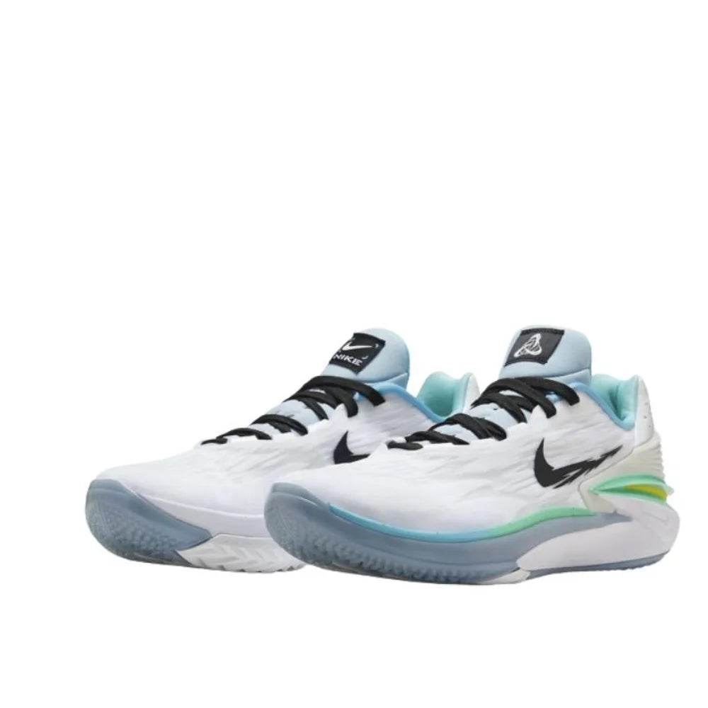 Nike Air Zoom G.T. Cut 2 Men's Low Top Basketball Shoes Comfortable Shock Absorbing Athletic Shoes White Red Green Colorways - KICKSTART