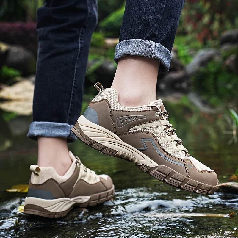 Hiking Shoes Men Women Mesh Sneakers Breathable Fashion Mountain Shoes Boy Spring Autumn Summer Work Shoes Outdoor Trekking - KICKSTART