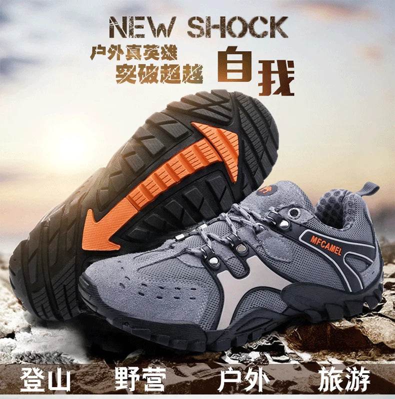 Hot Sale Brand Men Hiking Shoes Breathable Outdoor Mountain Trekking Shoes Men Climbing Hunting Sneakers Non-Slip Sport Footwear - KICKSTART