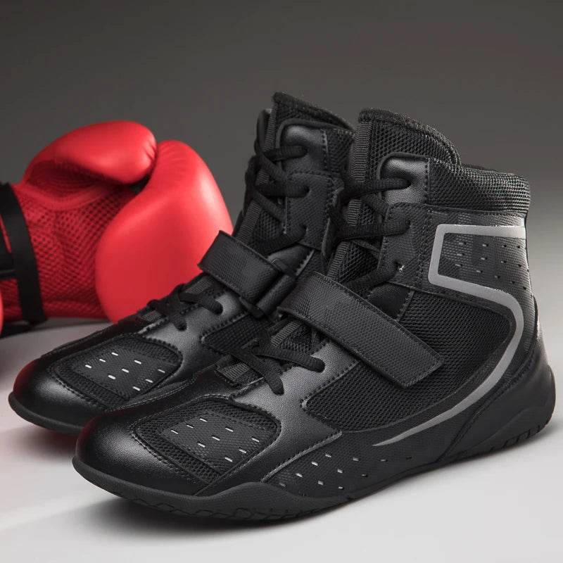 Professional Wrestling Shoes Youth Mesh Breathable and Anti Slip Boxing Wrestling Fighting Sports Shoes Fitness Training Shoes - KICKSTART