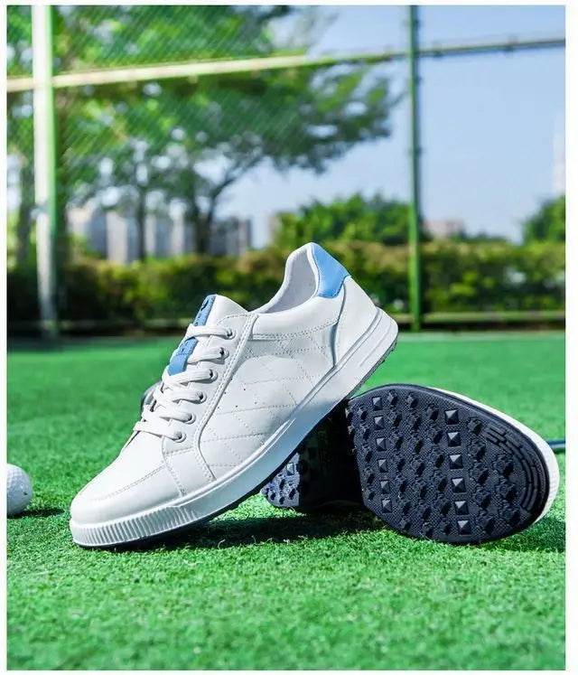 Men's Golf Shoes Genuine Leather Waterproof and Anti slip Sports Shoes Men's Golf Training Shoes - KICKSTART