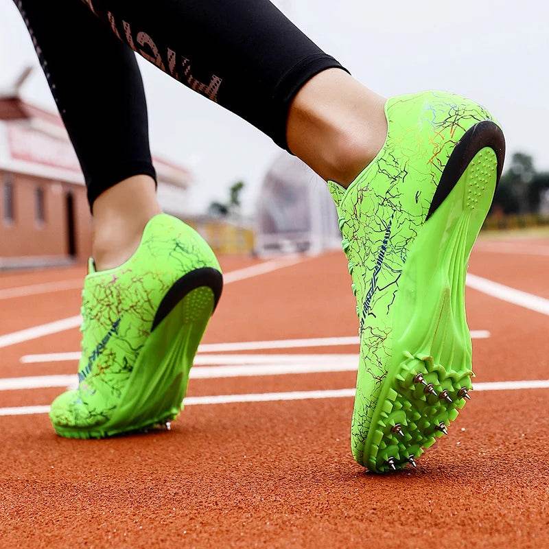 2024 Men Track Field Sprint Shoes Women Spikes Sneakers Athlete Lightweight Running Training Racing Spike Sport Shoes Size 35-45 - KICKSTART