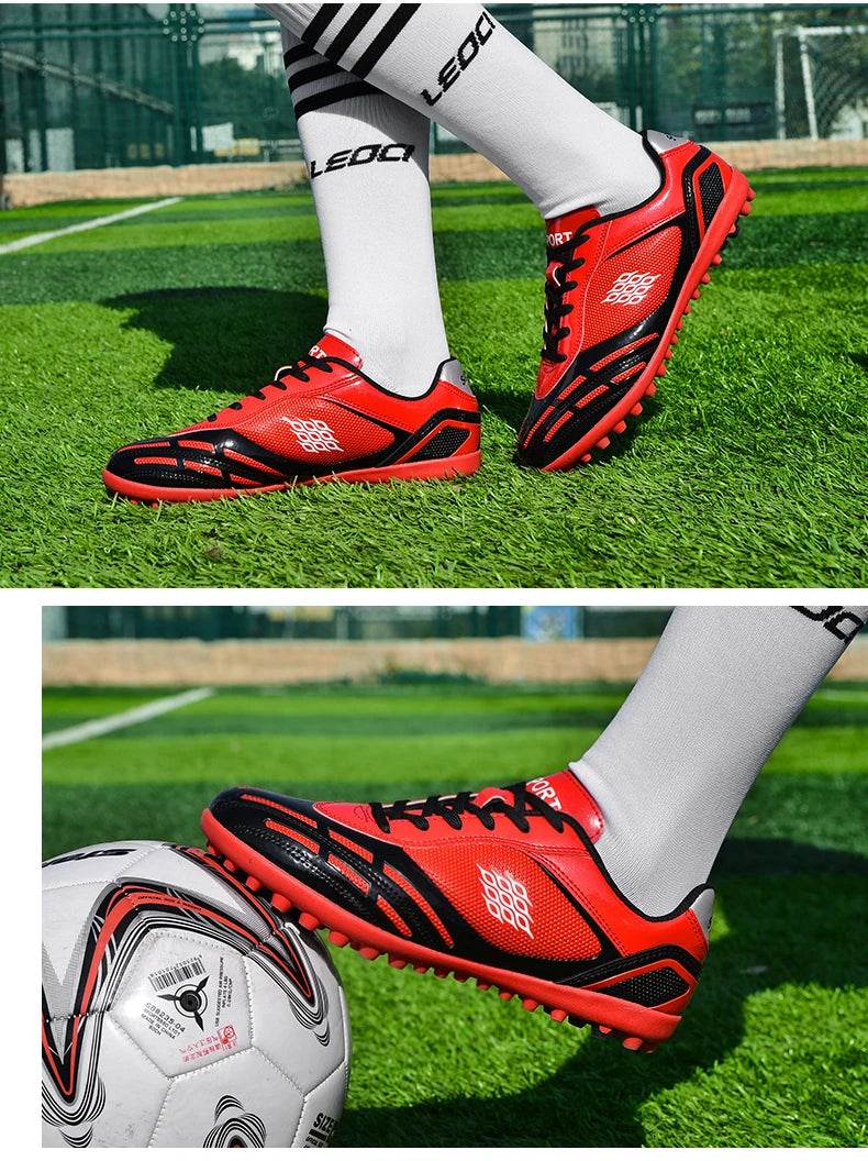 Soccer Shoes Men Turf Football Boots Fashion Firm Ground Studs Anti Slip Boy Sneakers Original Outdoor Field Training Trainers - KICKSTART