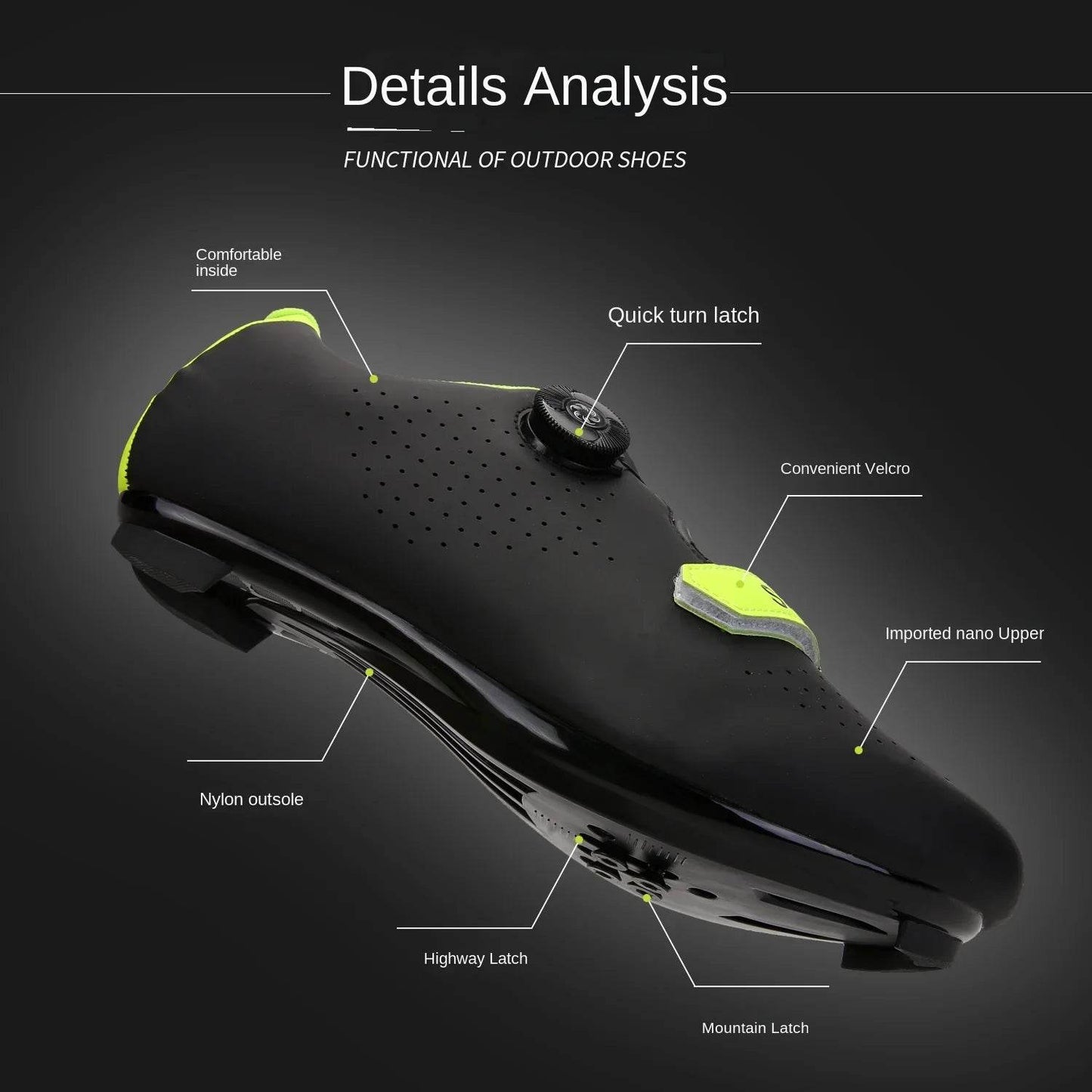 Professional Cycling Shoes Men MTB Self-Locking Outdoor Bicycle Sneakers Racing Road Bike SPD Cleat Shoes Ultralight Sport Shoes - KICKSTART