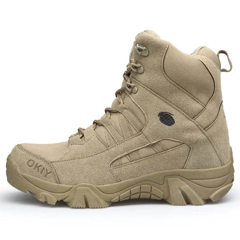 Men's Hiking Boot Classic Outdoor Hiking Shoes Thick Soled Boots Men's Ankle Boots Desert Waterproof Work Safety Shoes - KICKSTART