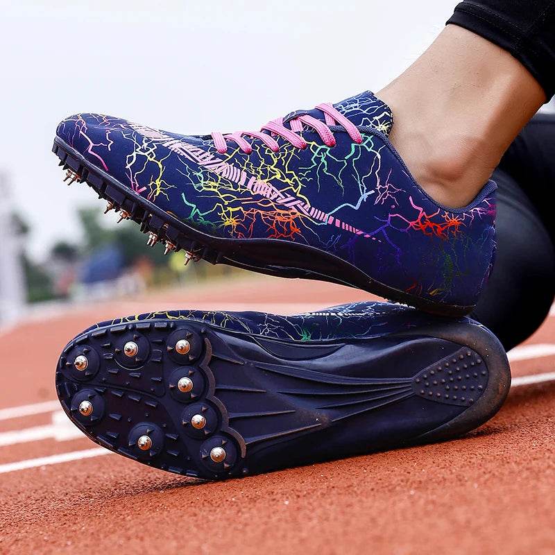 2024 Men Track Field Sprint Shoes Women Spikes Sneakers Athlete Lightweight Running Training Racing Spike Sport Shoes Size 35-45 - KICKSTART