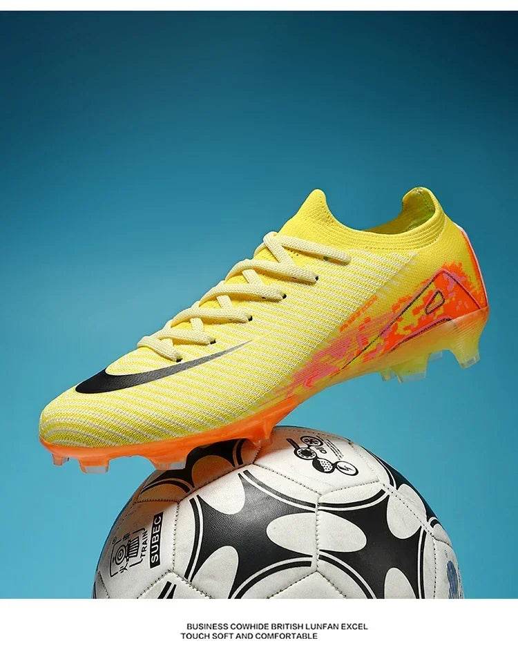 Men FG Soccer Shoes Resistant Society Football Field Boots Original Comfortable Football Shoes Cleats Ultralight Studded Match - KICKSTART