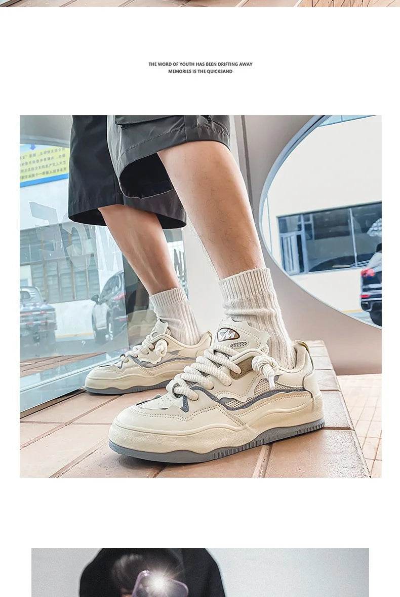 Designer Fashion Mens Skateboard Shoes Streetwear Hip hop Sneakers Men Casual Harajuku Vulcanized Shoes Men Original Sneakers - KICKSTART