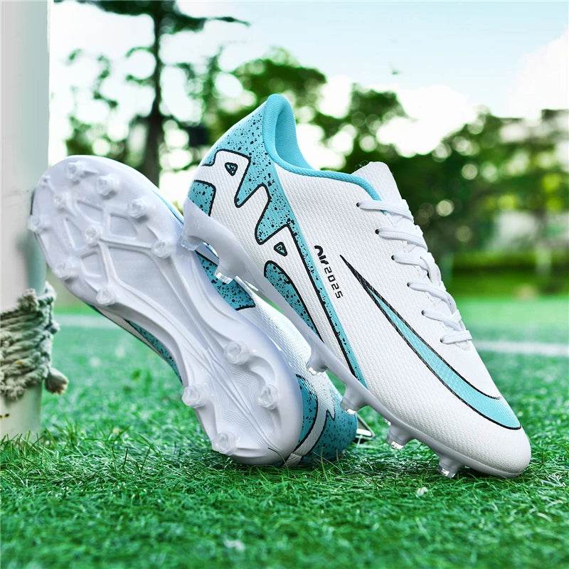 Men Soccer Shoes FG/TF Soft Football Sneakers Breathable Non-Slip Cleats Grass Trainers Outdoor Low Top Running Sport Footwear - KICKSTART