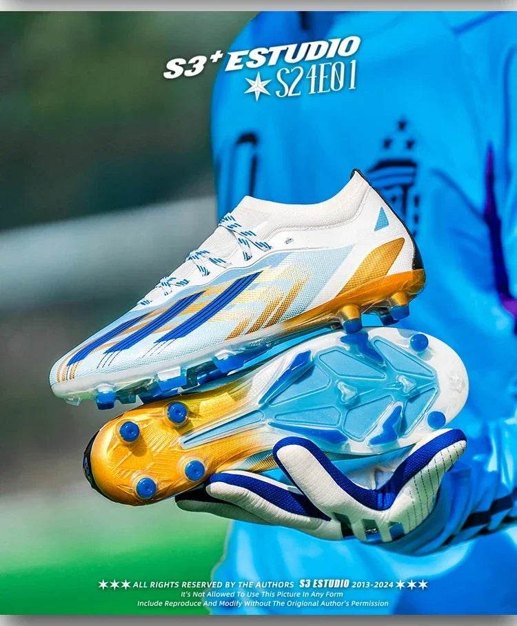 Original New Men Football Shoes Professional Grass Training TF/FG Soccer Shoes Society Cleats Indoor Fast Football Field Boots - KICKSTART