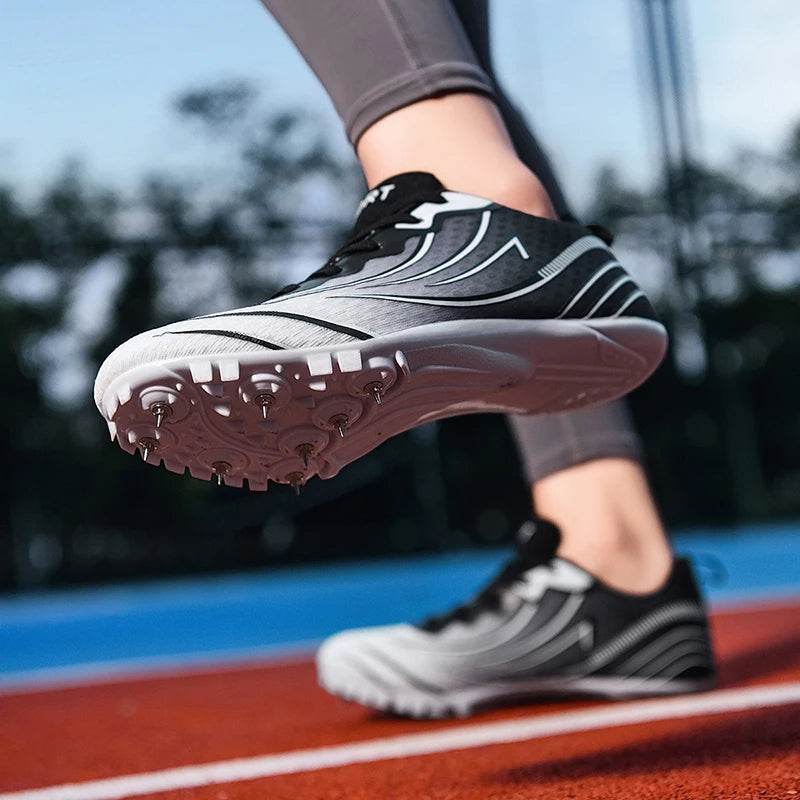 Men Track Field Shoes Shoes Training Spiked Shoes Sport Match Professional Waterproof Athletic Lightweight Lace-up Sneakers - KICKSTART