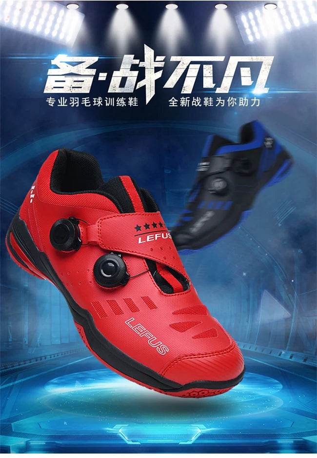 Breathable Men Women Table Tennis Training Shoes Buckle Outdoor Non-slip Badminton Volleyball Squash Athletic Sneakers - KICKSTART