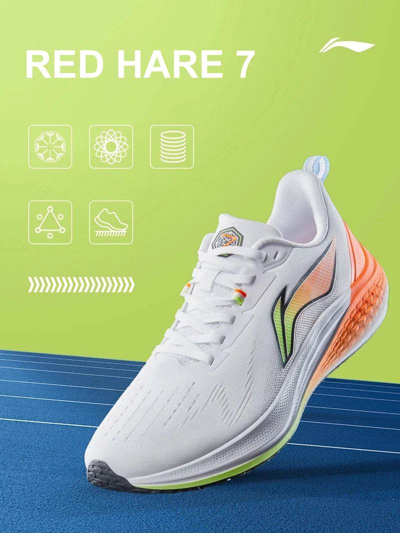 Li-Ning Men RED HARE 7 Racing Running Shoes LIGHT FOAM ULTRA Cushion Breathable Stable Wearable Sport Sneakers ARPU009 ARPU003 - KICKSTART