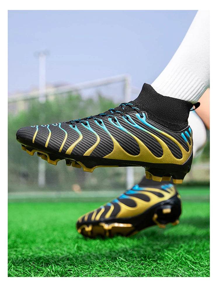 Hot High Quality Man Football Boots Society Outdoor TF/FG Mens Studded Boots Light Training Teenager Soccer Shoe botas de futbol - KICKSTART