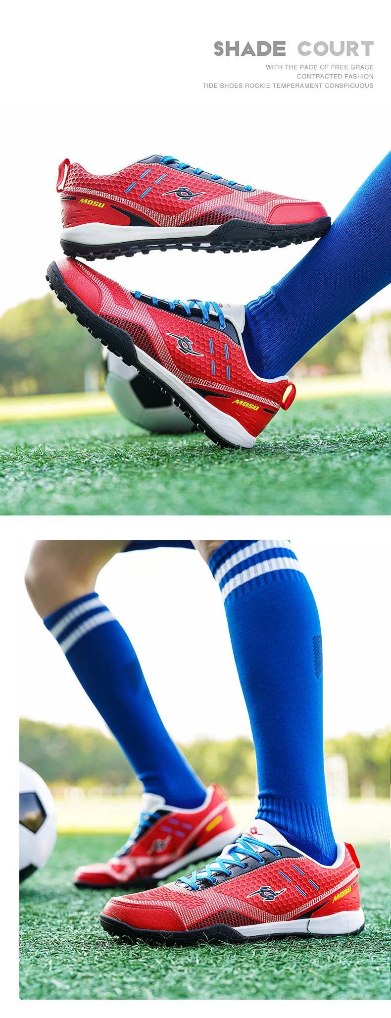 Professional Men Soccer Training Sneakers Teenage School Students Football Practice Shoes Non-slip Turf Grass Athletic Trainers - KICKSTART