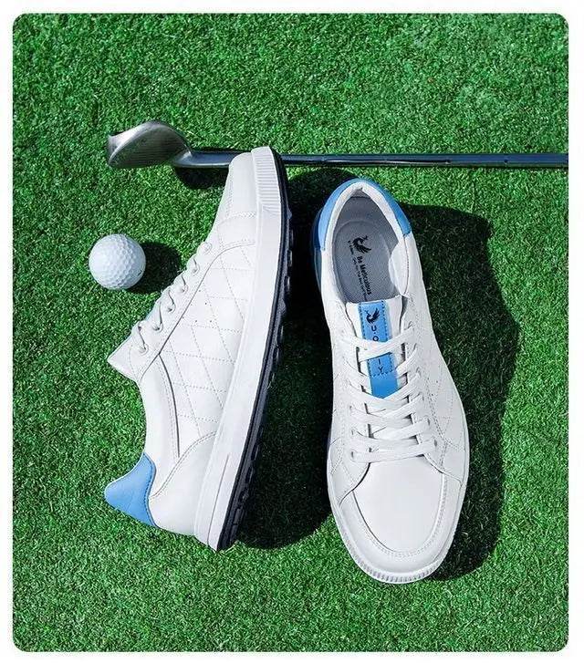 Men's Golf Shoes Genuine Leather Waterproof and Anti slip Sports Shoes Men's Golf Training Shoes - KICKSTART