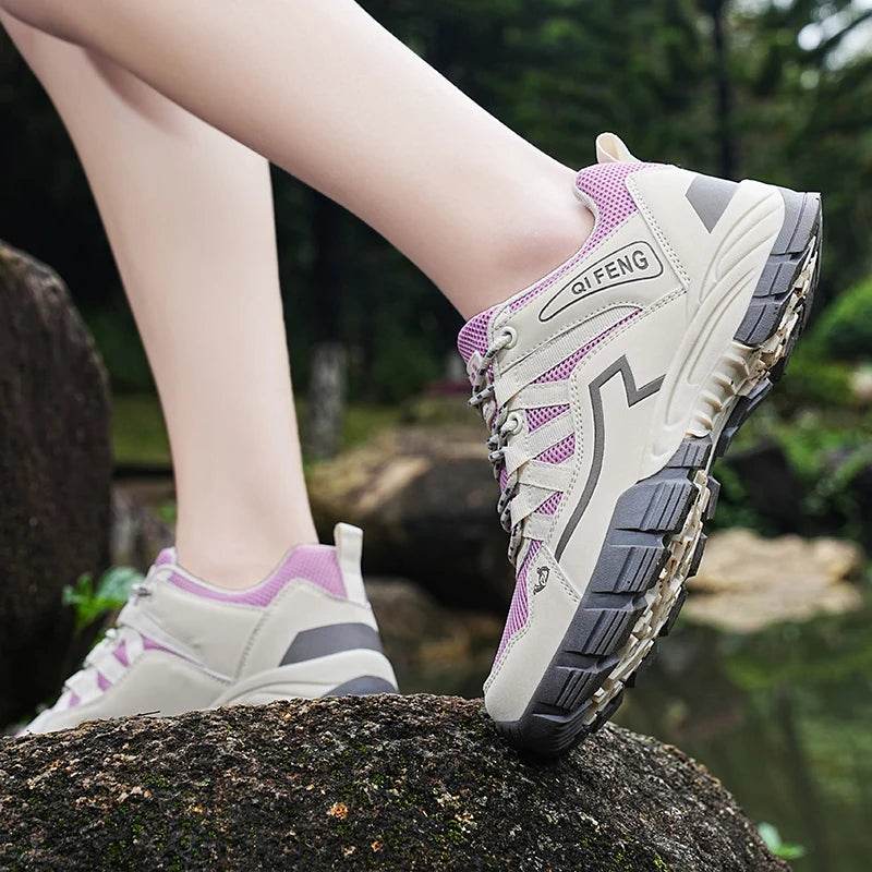 Hiking Shoes Men Women Mesh Sneakers Breathable Fashion Mountain Shoes Boy Spring Autumn Summer Work Shoes Outdoor Trekking - KICKSTART