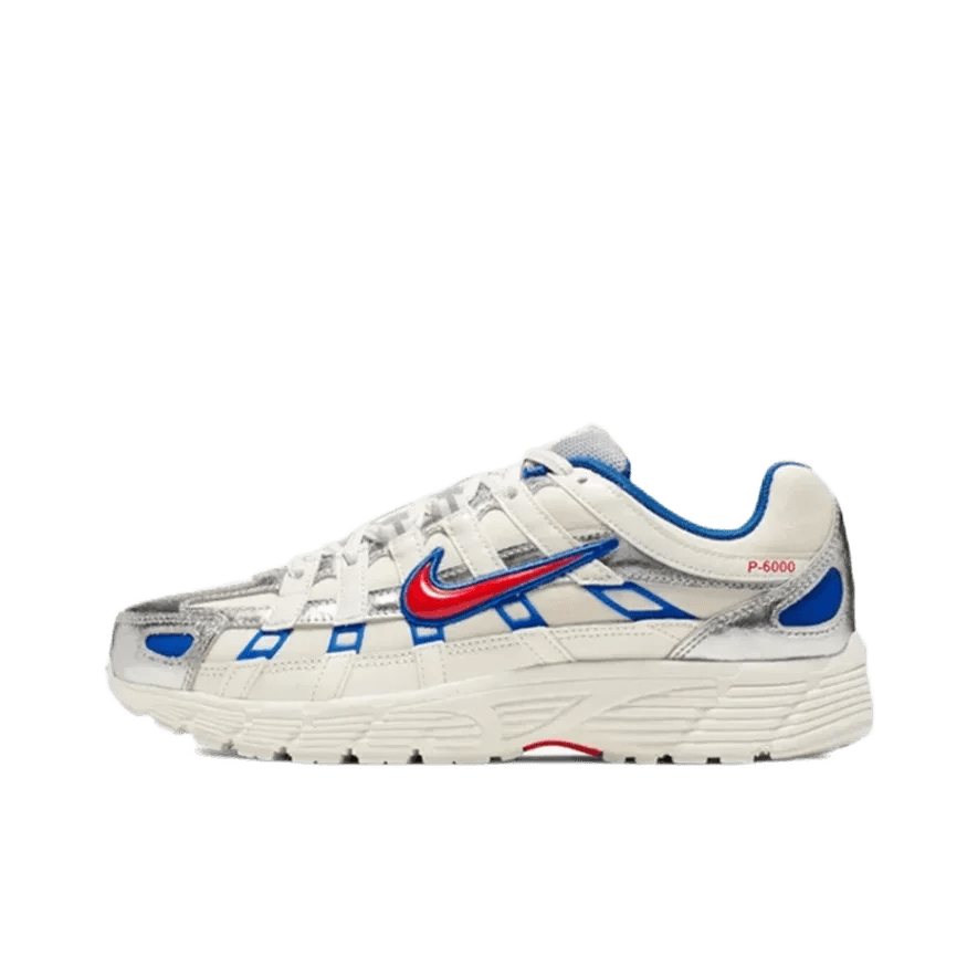 Nike P-6000 Classic Retro Running Shoes Soft Shock Absorbing Comfortable Men's and Women's Sneakers White and Blue Colours - KICKSTART