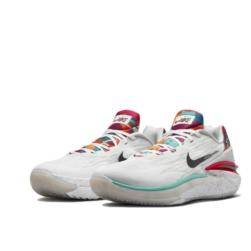 Nike Air Zoom G.T. Cut 2 Men's Low Top Basketball Shoes Comfortable Shock Absorbing Athletic Shoes White Red Green Colorways - KICKSTART