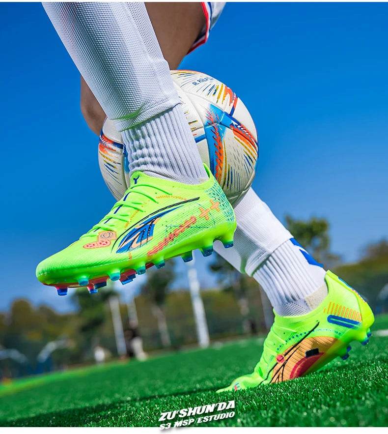 Men TF/AG Soccer Shoes Cleats Grass Training Comfortable Society Sport Wear Sneaker Football Shoes Top Quality Football Boots - KICKSTART