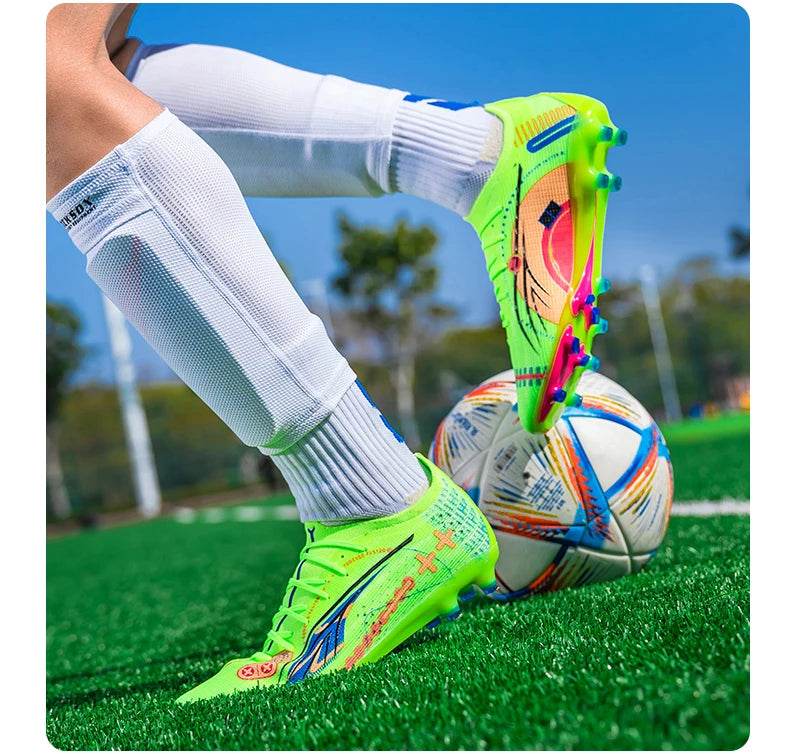 Men TF/AG Soccer Shoes Cleats Grass Training Comfortable Society Sport Wear Sneaker Football Shoes Top Quality Football Boots - KICKSTART