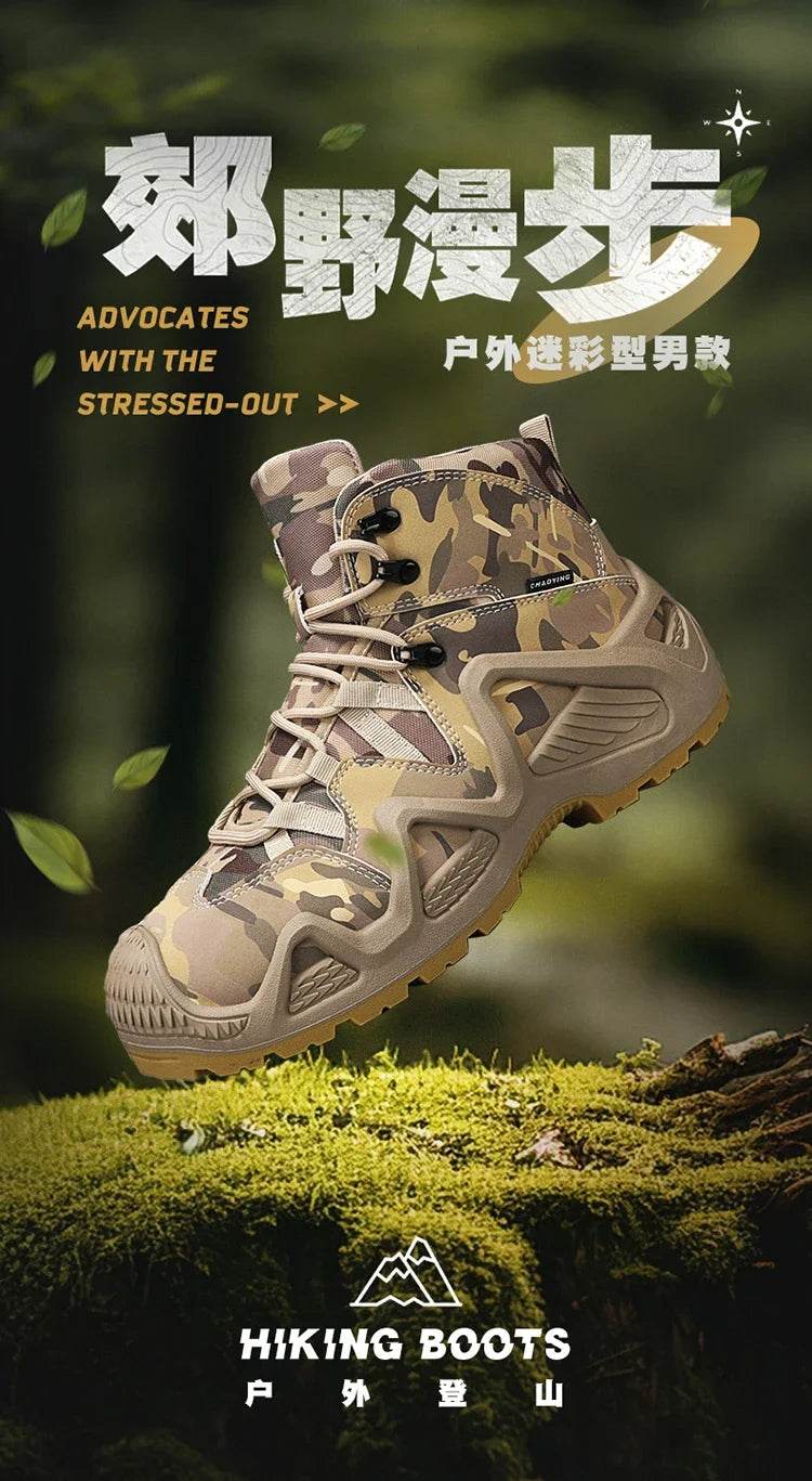 Anti Slip and Wear-resistant Hiking Shoes Comfortable Desert Work Boots Autumn Winter Platform and Ankle Boots, Men's Snow Boots - KICKSTART