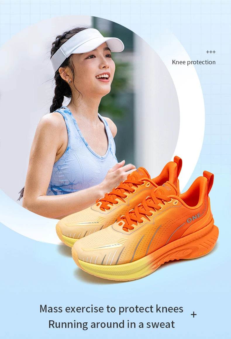 ONEMIX Top Cushioning Running Shoes Suitable for Heavy Runners Lace Up Sport Shoes Non-slip Outdoor Athletic Sneakers for Men - KICKSTART