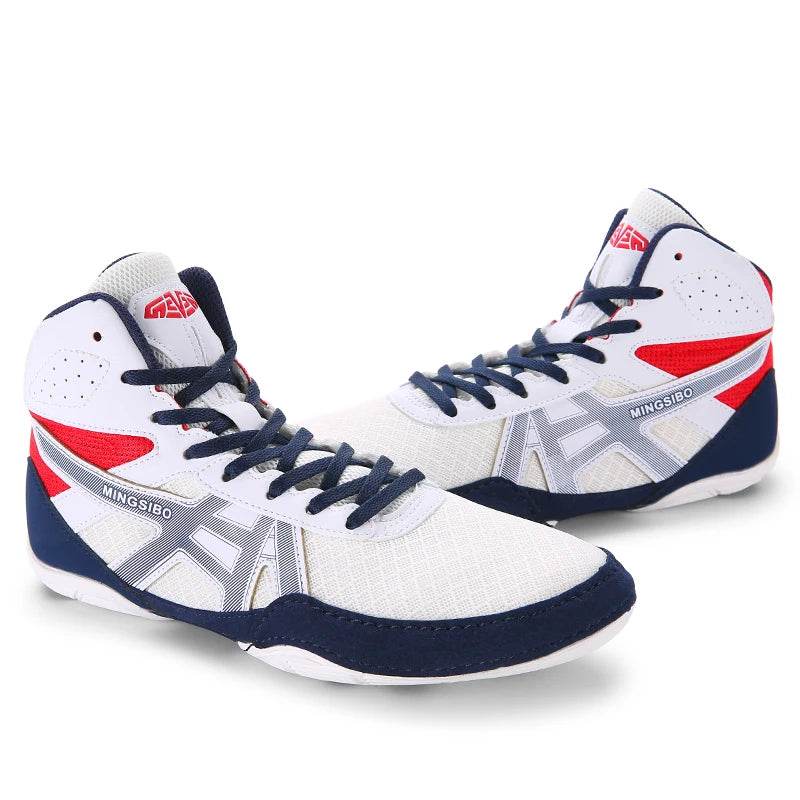 Men's women's large size free fighting boxing shoes Comfortable wear-resistant sports shoes Non-slip breathable wrestling shoes - KICKSTART