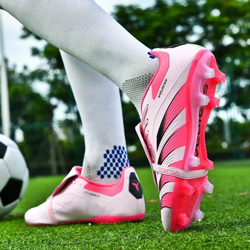 Pink Soccer Shoes For Men Indoor Training Football Boots Men Professional Soccer Cleats Men Futsal Shoe botas de fútbol - KICKSTART