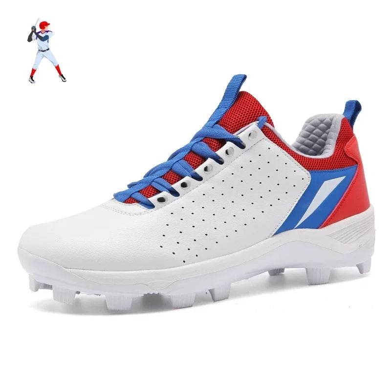 Professional Men's Baseball Shoes Training Long Spikes Softball Shoes Cleats and Turf Practice Shoes Beginners Baseball Sneakers - KICKSTART