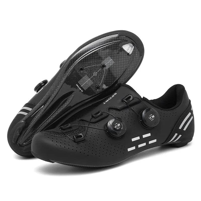 Carbon fiber cycling shoes Men's carbon sole lock shoes Road car hard sole carbon fiber cycling shoes - KICKSTART