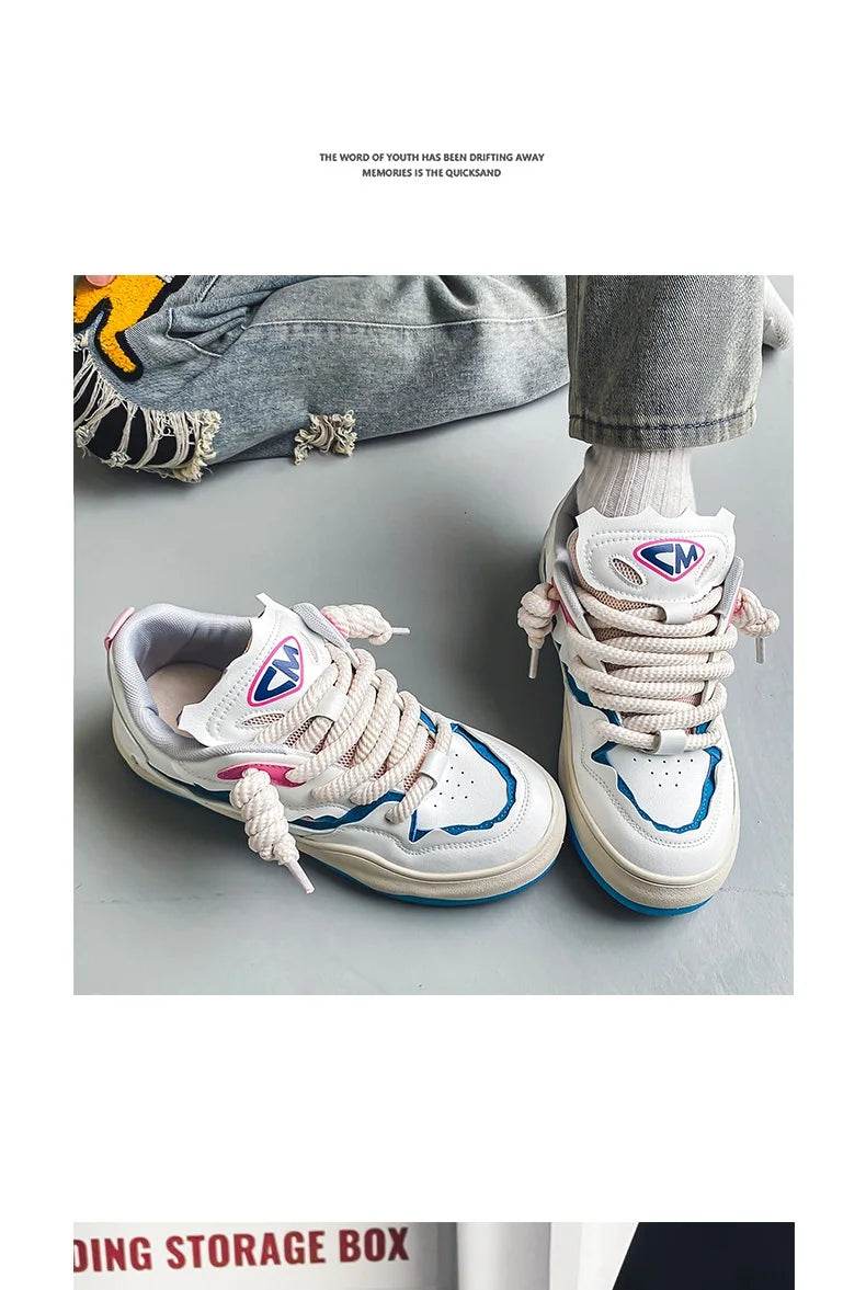 Designer Fashion Mens Skateboard Shoes Streetwear Hip hop Sneakers Men Casual Harajuku Vulcanized Shoes Men Original Sneakers - KICKSTART