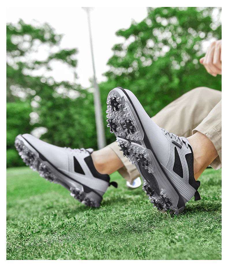 Waterproof Golf Shoes Men High quality Leather Professional Outdoor Golfing Sneakers Walking Exported To Europe And America40-47 - KICKSTART