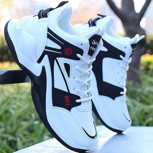 New High-top Basketball Shoes Men Outdoor Sneakers Men Wear Resistant Air Cushioning Baseball Shoes Male Breathable Sport Shoes - KICKSTART