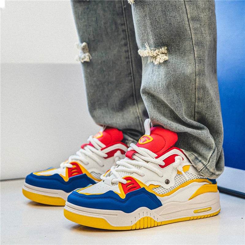 Trendy Skateboard Sneakers Men Original Skate Shoes Fashion Colorful Designer Sneakers Hip Hop Platform Men's Skateboard Shoes - KICKSTART