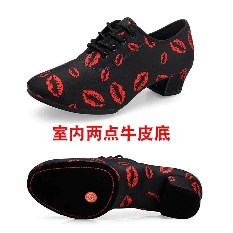 Soft Sole Unisex Dance Shoes for Men Women Girls Ballroom Dancing Modern Tango Jazz Performance Practise Salsa Shoes - KICKSTART